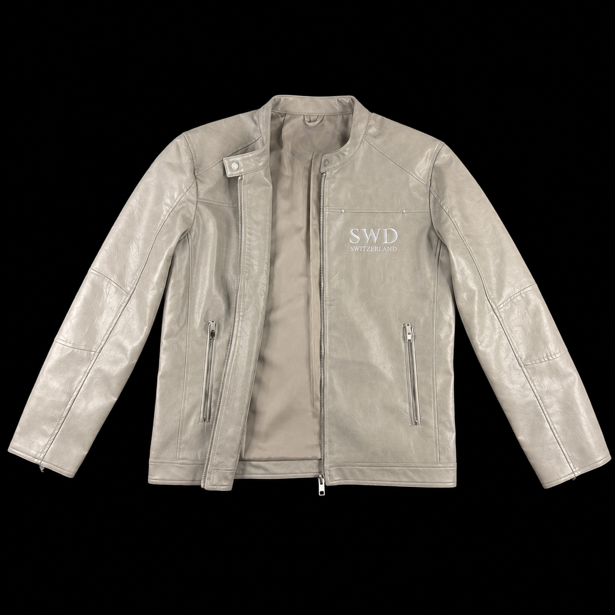 Southwest District Premium Bikerjacke Hellgrau | Runenstick