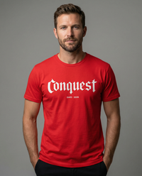 Conquest T-Shirt, Rot-Weiss