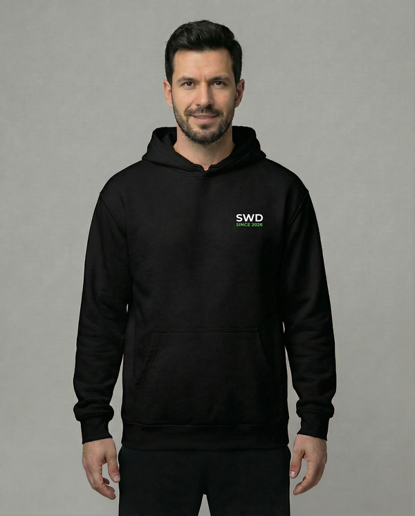 SWD Smile Work Repeat Hoodie Black