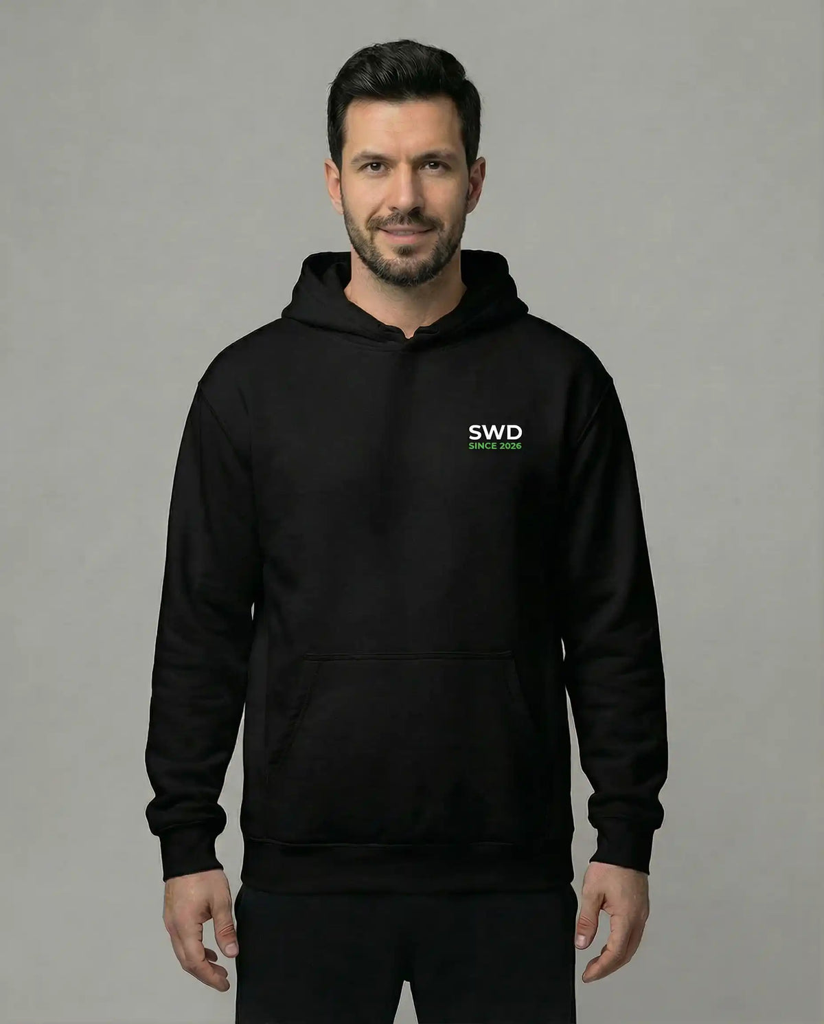 Southwest District Hoodie Unisex "Smile Work Repeat" – Streetwear, Schwarz