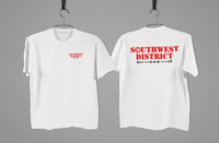 Southwest District T-Shirt – Weißer Klassiker mit Statement