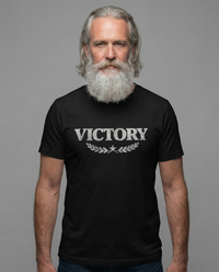 Schwarzes Victory T-Shirt, mit Silber-Glitzer-Effekt – kraftvolles Statement mit Stil (Kopie)