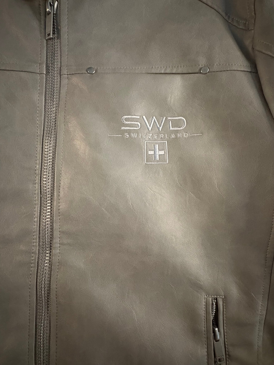 Southwest District Premium Bikerjacke Hellgrau | Runenstick | Gr. XL
