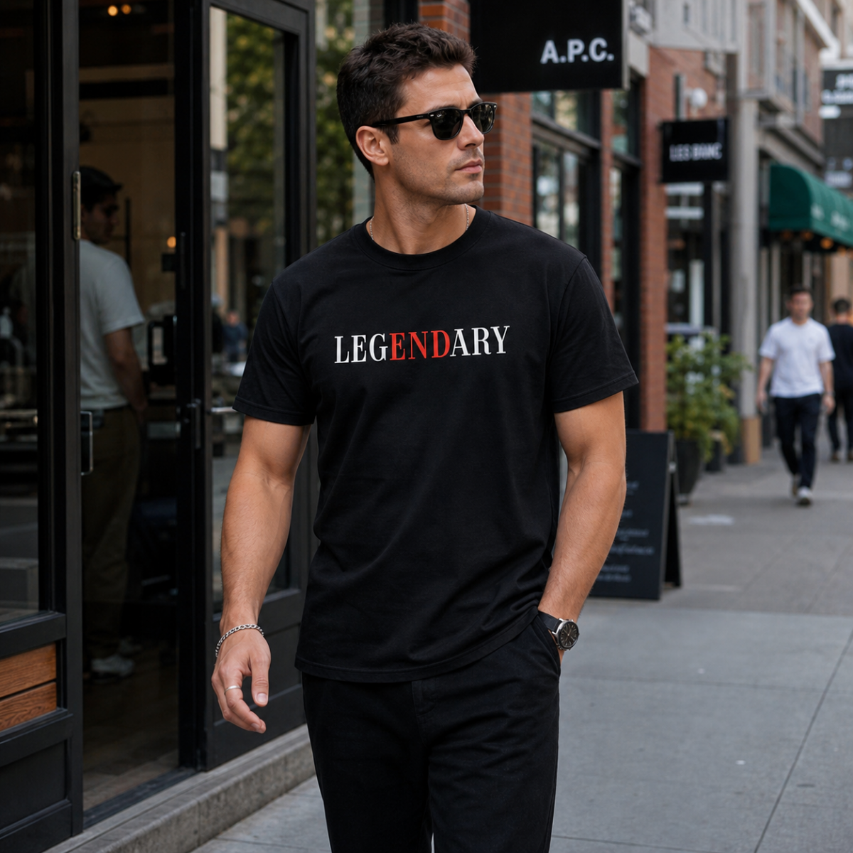 Legendary T-Shirt Schwarz – Minimalistisches Statement-Shirt | Southwest District | Unisex