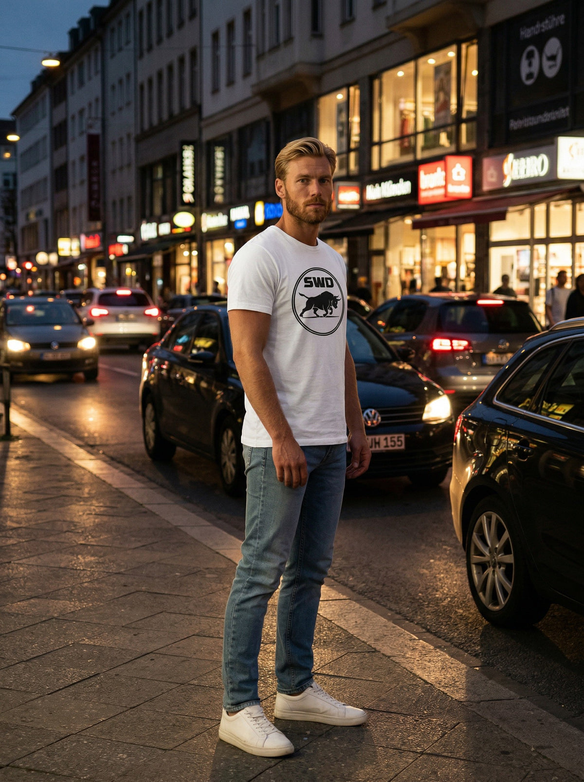 SWD Bull Logo T-Shirt – White Street Edition