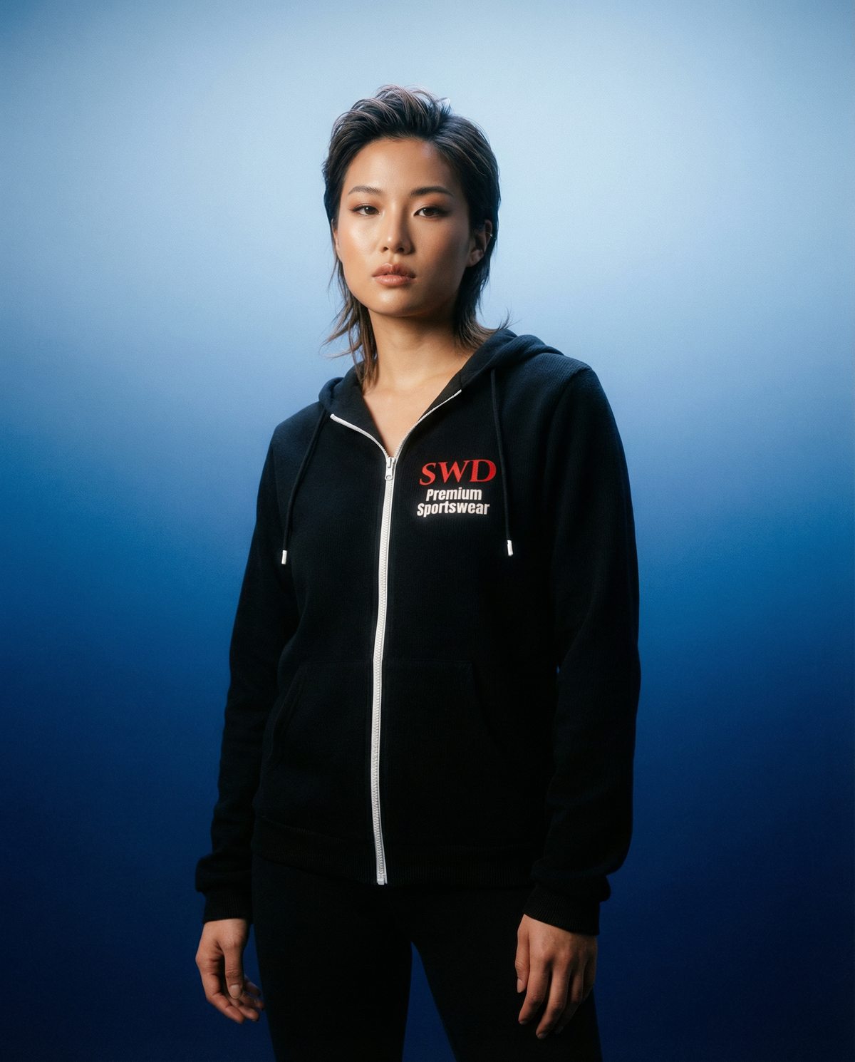 SWD Zip Hoodie Black
