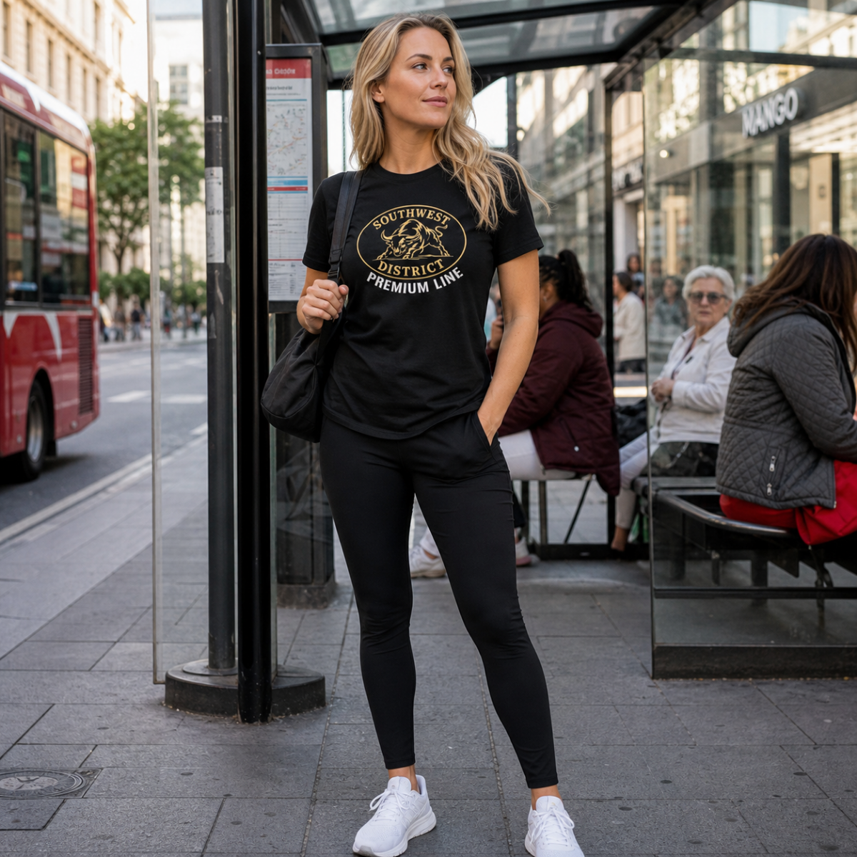 Southwest District Premium Line T-Shirt Schwarz – Bull Logo | Premium Streetwear