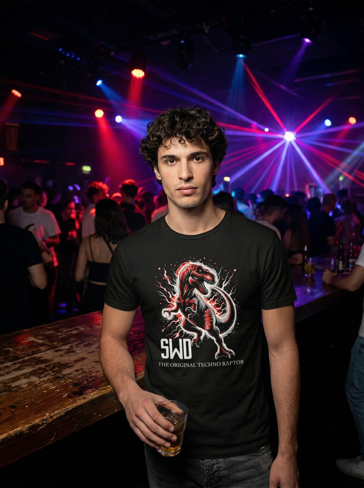 SWD Techno Raptor T-Shirt – Black Nightlife Edition