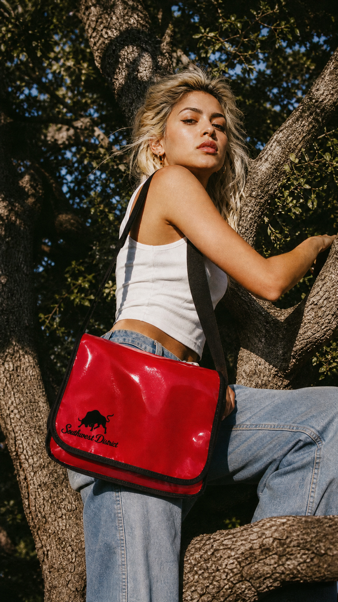 SWD Messenger Bag – Red Edition | Urban Streetwear Shoulder Bag
