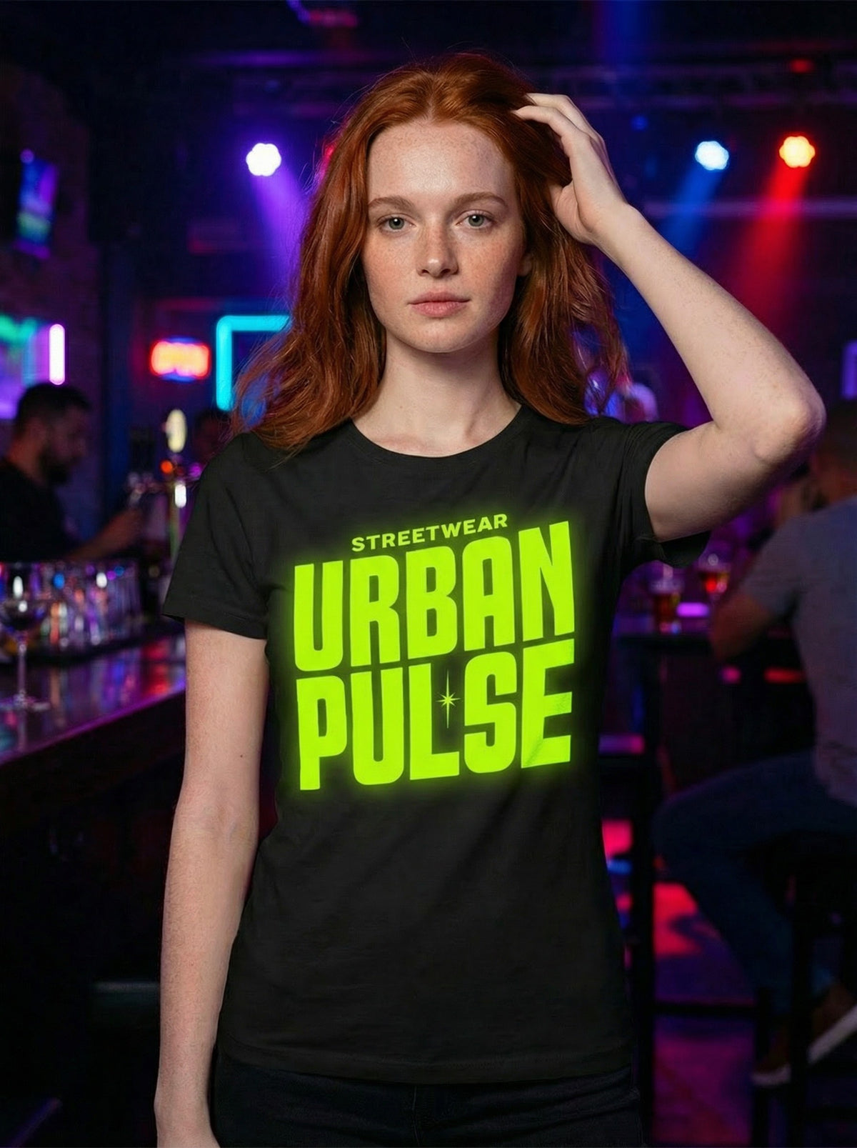 Urban Pulse Neon Shirt – Streetwear Women Black