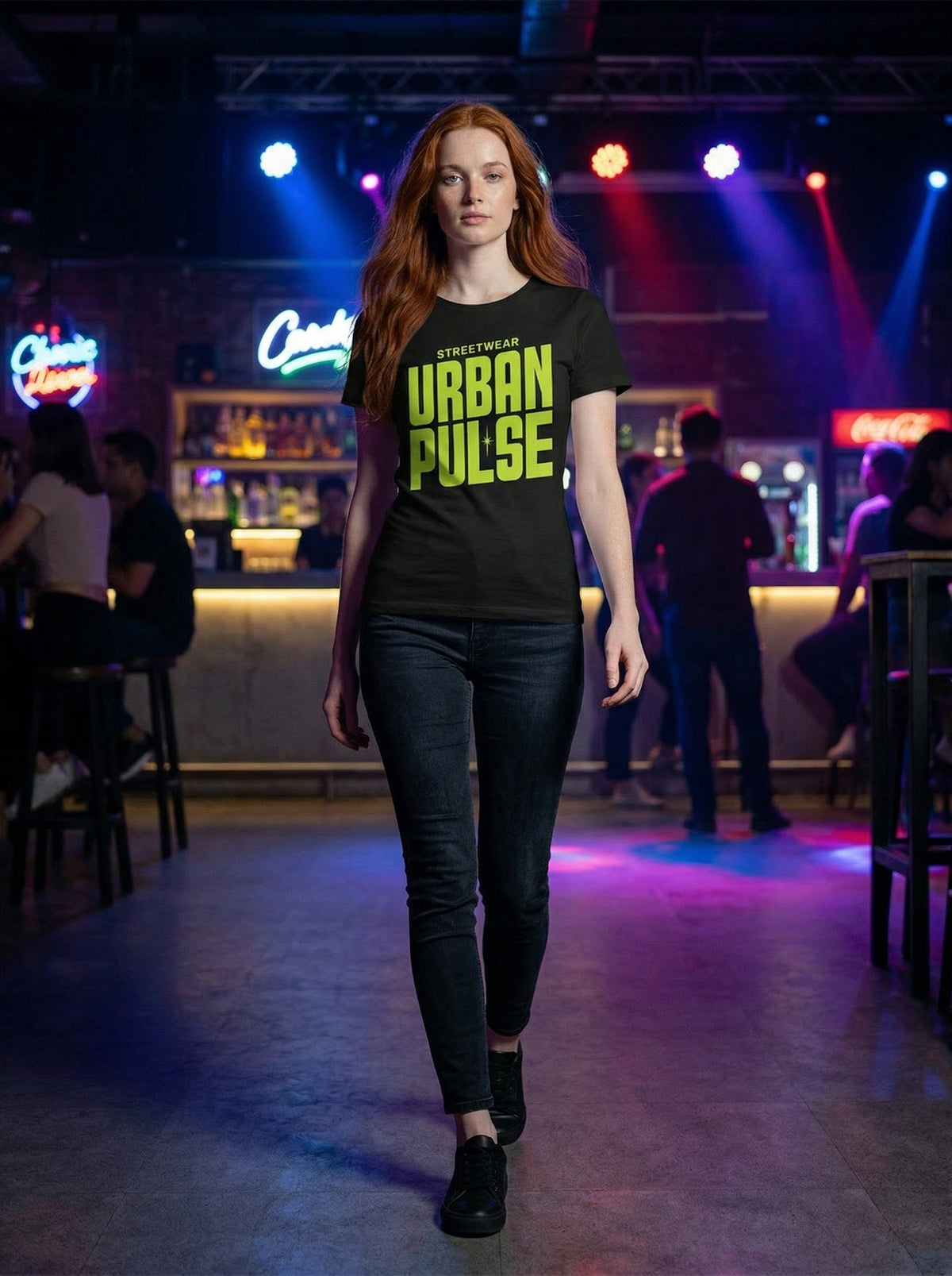 Urban Pulse Neon Shirt – Streetwear Women Black