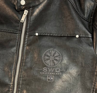 Southwest District Premium Bikerjacke Schwarz – Vegvisir | Gr. XL
