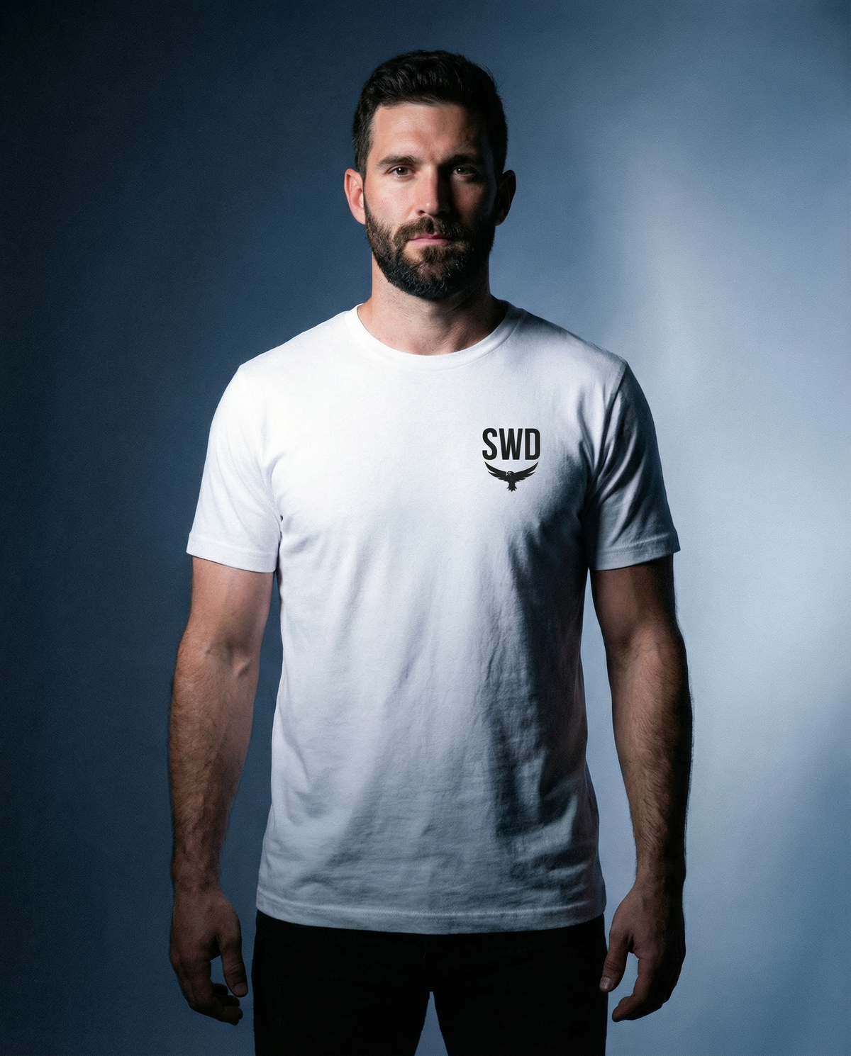 SWD Signature T-Shirt – White Edition (Slim Fit)