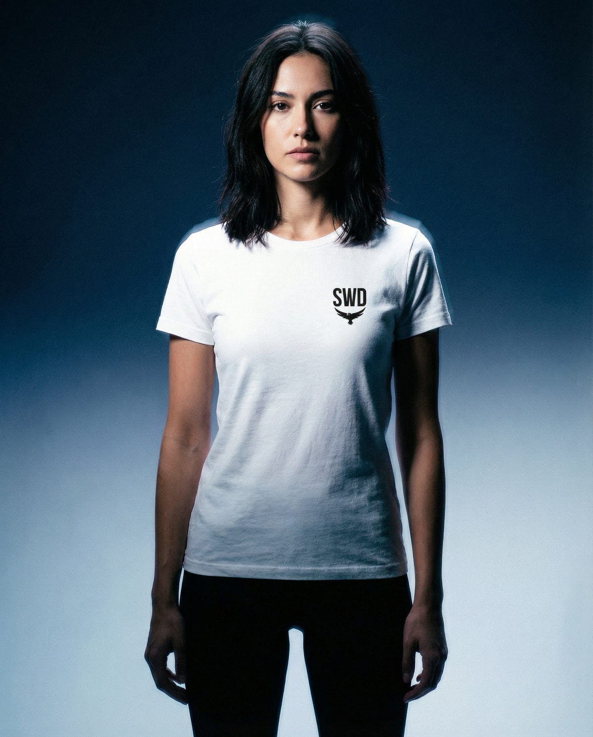 SWD Signature T-Shirt – White Edition (Slim Fit)