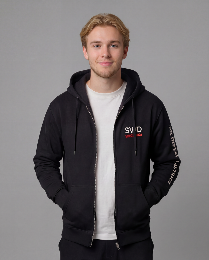 SWD Zip Hoodie Black